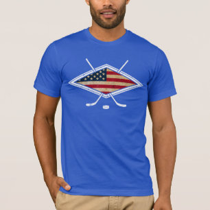 Camiseta Nombre y número de vuelta Imprimir USA Hockey Tee 