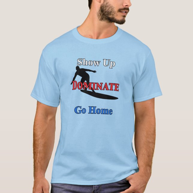 Camiseta Nombre y número del surfista serio (Anverso)