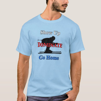 Camiseta Nombre y número en el esquiador serio