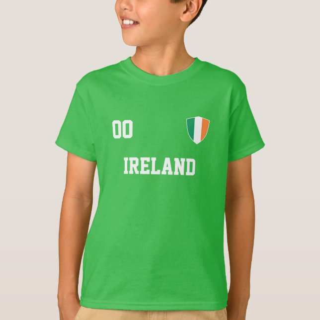 Camiseta Nombre y número personalizados de Irlanda Niños de (Anverso)