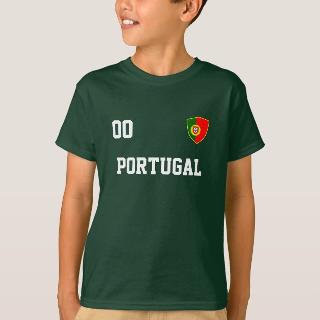 Camiseta Nombre y número personalizados de Portugal Niños d (Anverso)