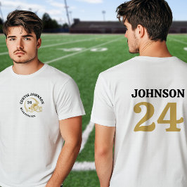 Camiseta Nombre y número personalizados del casco de fútbol