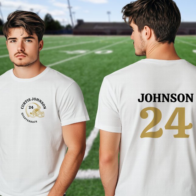 Camiseta Nombre y número personalizados del casco de fútbol (Subido por el creador)
