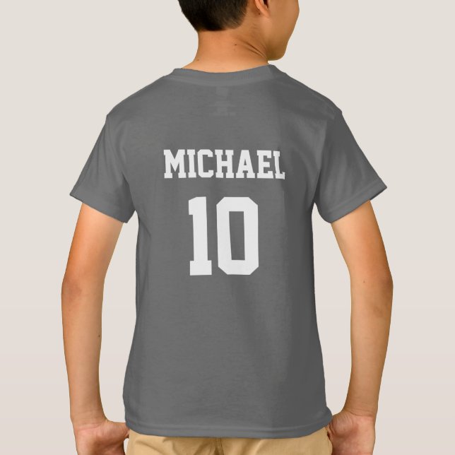 Camiseta Nombre Y Número Personalizados Del Fútbol De Fútbo (Reverso)