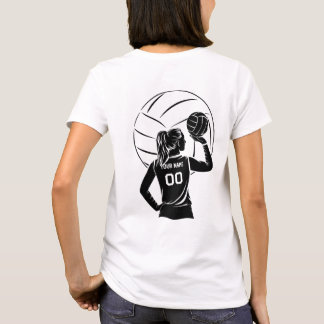 Camiseta Nombre y número personalizados del jugador de vole