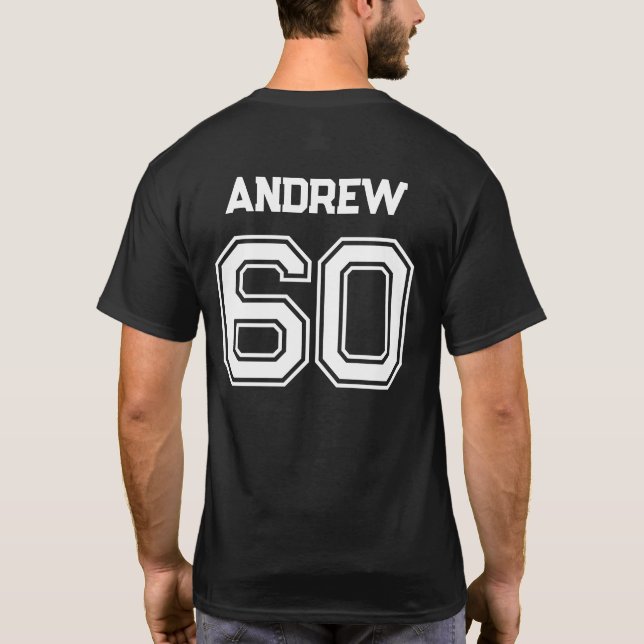 Camiseta Nombre y número personalizados personalizados (Reverso)