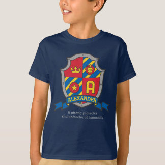 Camiseta Nombre y significado del escudo de caballeros de A