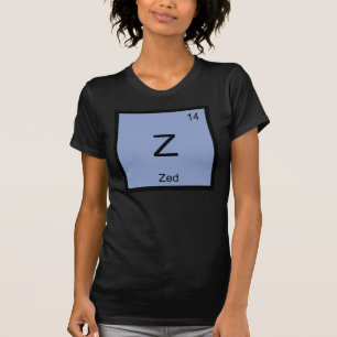 Camiseta Nombre Zed Química Elemento Tabla Periódica