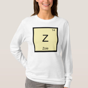 Camiseta Nombre Zoie Elemento Químico Tabla Periódica