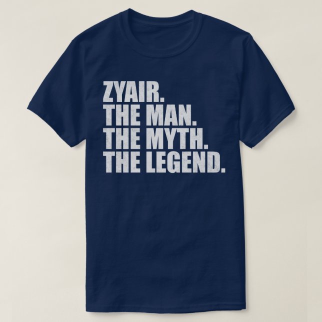 Camiseta Nombre ZyairZyair Nombre Zyair dado nombre (Diseño del anverso)