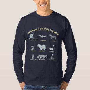 Camiseta Nombres de animales de la vida salvaje exótica mun