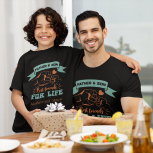 Camiseta Nombres de costumbre padre e hijo coincidentes