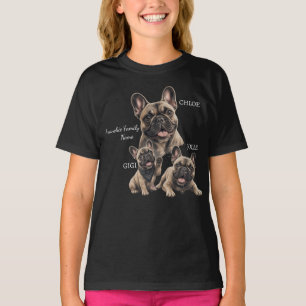 Camiseta Nombres de familia de Bulldog Francés personalizad