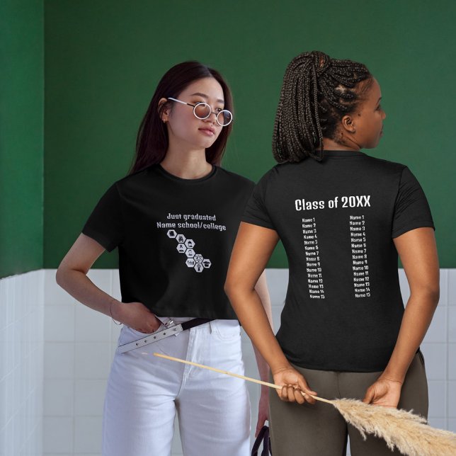 Camiseta nombres de graduación de compañeros de clase simpl (Subido por el creador)