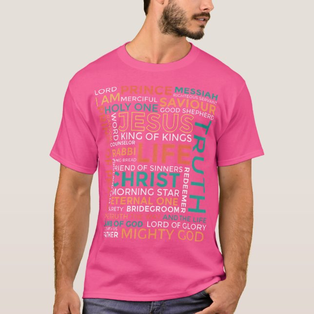 Camiseta Nombres de Jesús - Cristiano (Anverso)