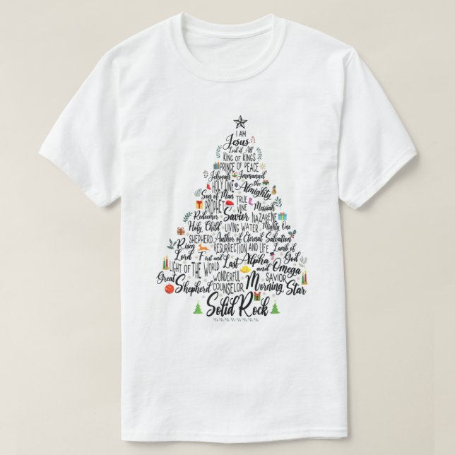 Camiseta Nombres de la familia Pajama del árbol de Navidad  (Diseño del anverso)