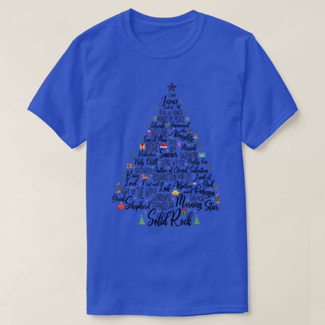 Camiseta Nombres de la familia Pajama del árbol de Navidad  (Diseño del anverso)