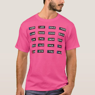 Camiseta Nombres de los controladores de cuadrícula de F1 2