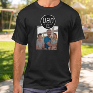 Camiseta Nombres de niños modernos y simples en negrita Dad