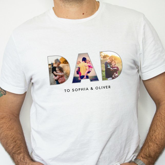 Camiseta Nombres de papá a niños y fotos de modernidad (Subido por el creador)