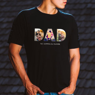 Camiseta Nombres de papá a niños y fotos de modernidad