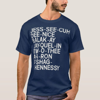 Camiseta Nombres de profesores sustitutos de clave y peele