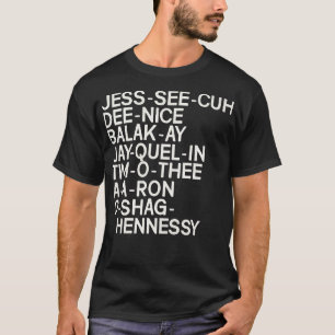 Camiseta Nombres de profesores sustitutos de clave y peele