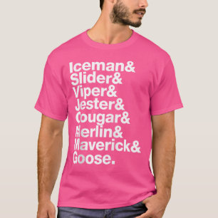 Camiseta Nombres del piloto de armas más importantes