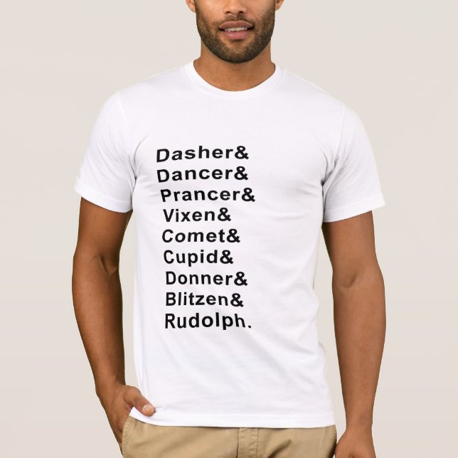 Camiseta Nombres del reno (Anverso)