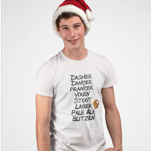 Camiseta Nombres Divertidos de Reno de Cerveza para la Fies