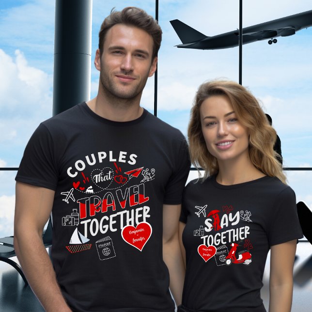 Camiseta Nombres en el equipo de viaje de pareja de compañe (Subido por el creador)