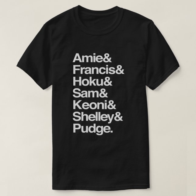 Camiseta Nombres personalizados de los miembros de la (Diseño del anverso)