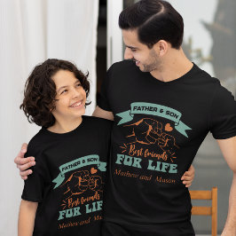 Camiseta Nombres personalizados de padre e hijo que coincid