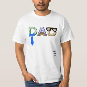 Camiseta Nombres personalizados de papá graciosos del Día d