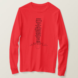 CAMISETA NOMBRES UNISEX SOBRE ADULTOS/NIÑOS DE TAMAÑO UNISE