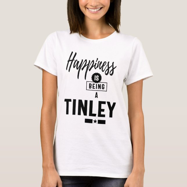 Camiseta Nombro personalizado de Tinley Regalo de cumpleaño (Anverso)