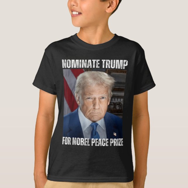 Camiseta Nominar a Trump para el Premio Nobel de la Paz (Anverso)