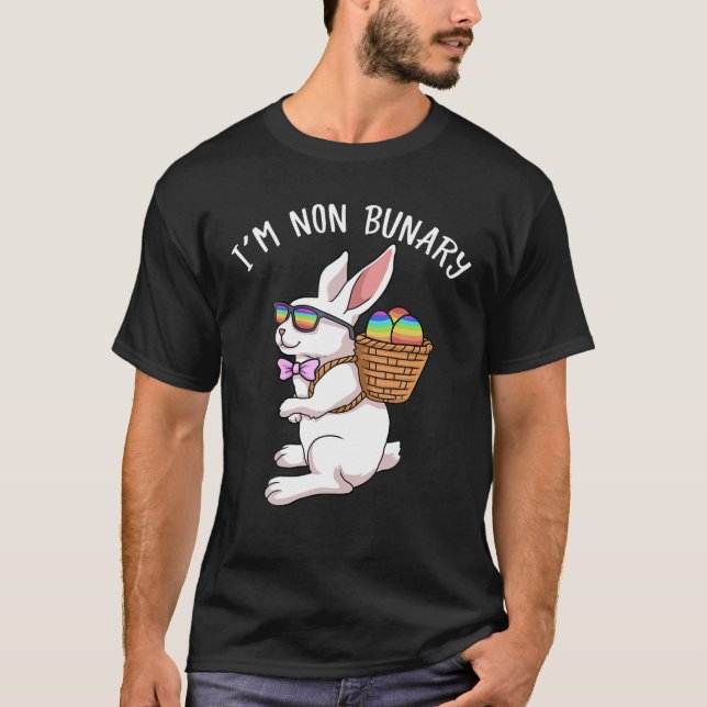 Camiseta Non Binary Easter LGBT Gay Pride Non Bunary (Anverso)