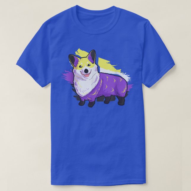 Camiseta Non-binary Gifts, Non-binary Corgi, Lgbt Agender S (Diseño del anverso)