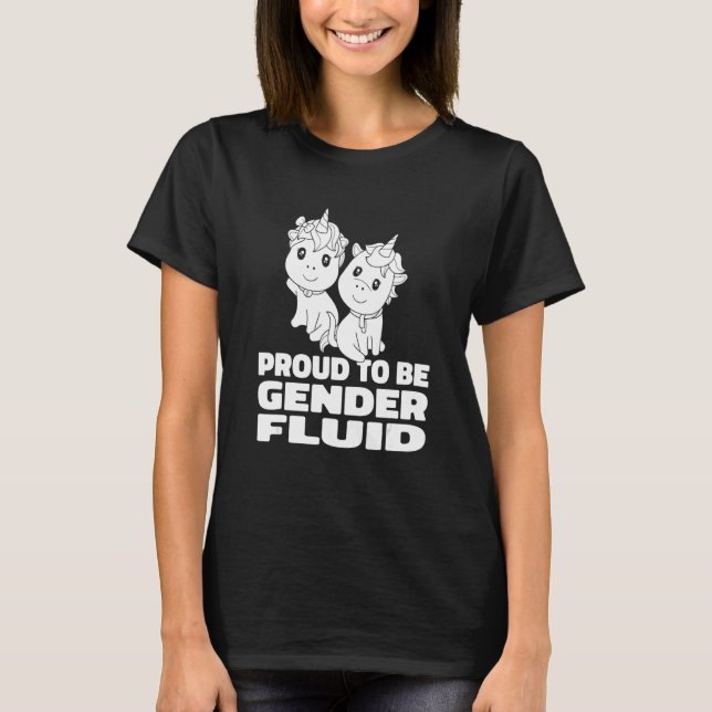 Camiseta Non Binary Unicorn Pride Neutral - Genderless Gend (Anverso)