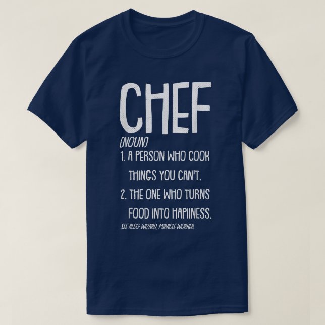 Camiseta Non Chef Funny Sous Master Head Executive Cook in (Diseño del anverso)