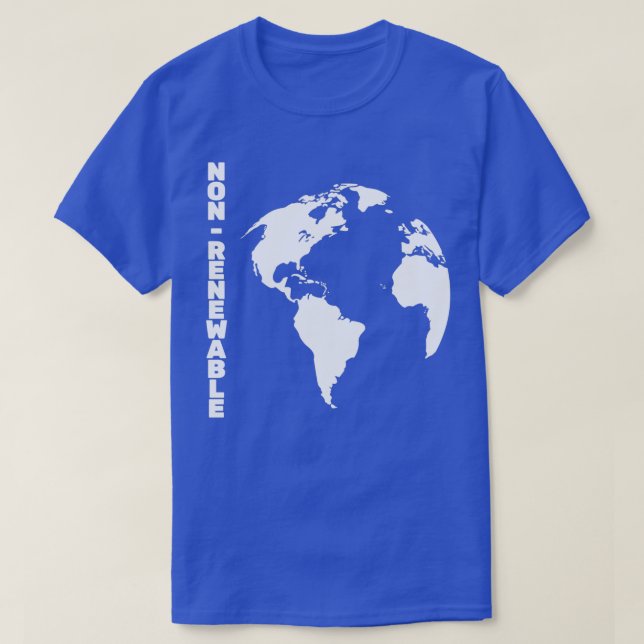 Camiseta Non Renewable Earth (Diseño del anverso)