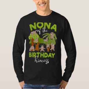 Camiseta Nona De La Princesa De Cumpleaños Sloth Bday Fiest