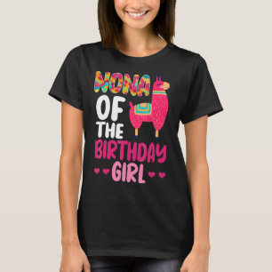 Camiseta Nona Del Chica De Cumpleaños Llama Bday Alpaca Cel