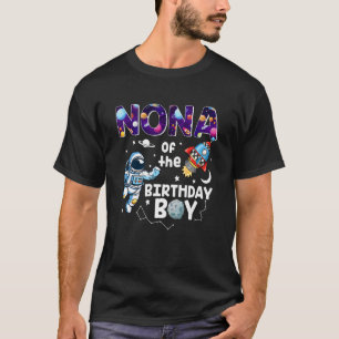 Camiseta Nona Del Tema Espacial Del Astronauta De Cumpleaño