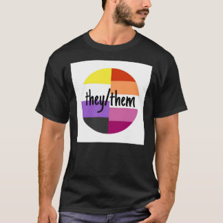 Camiseta nonbinary lesbian theythem Pin