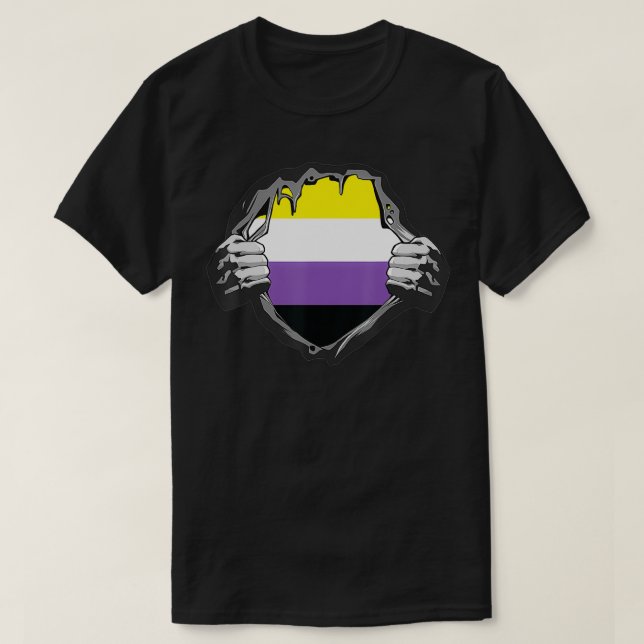 Camiseta Nonbinary Pride Non Binary Nonbinary Enby Flag  (Diseño del anverso)
