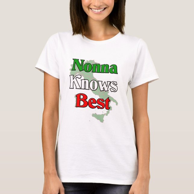 Camiseta Nonna (abuela italiana) m sabe mejor (Anverso)