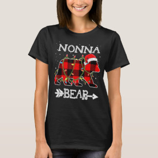 Camiseta Nonna Bear  Red Buffalo Plaid Mom Bear Pajama