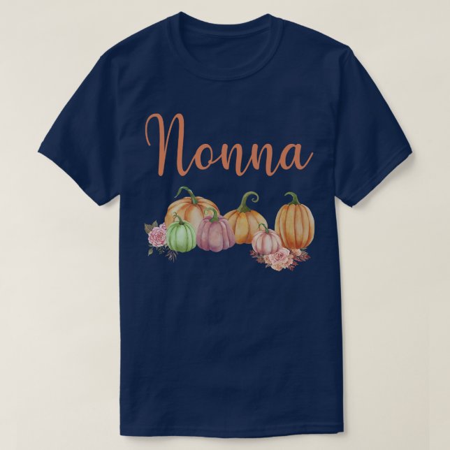 Camiseta Nonna de la Calabaza Pequeña Primera Bomba de Cump (Diseño del anverso)